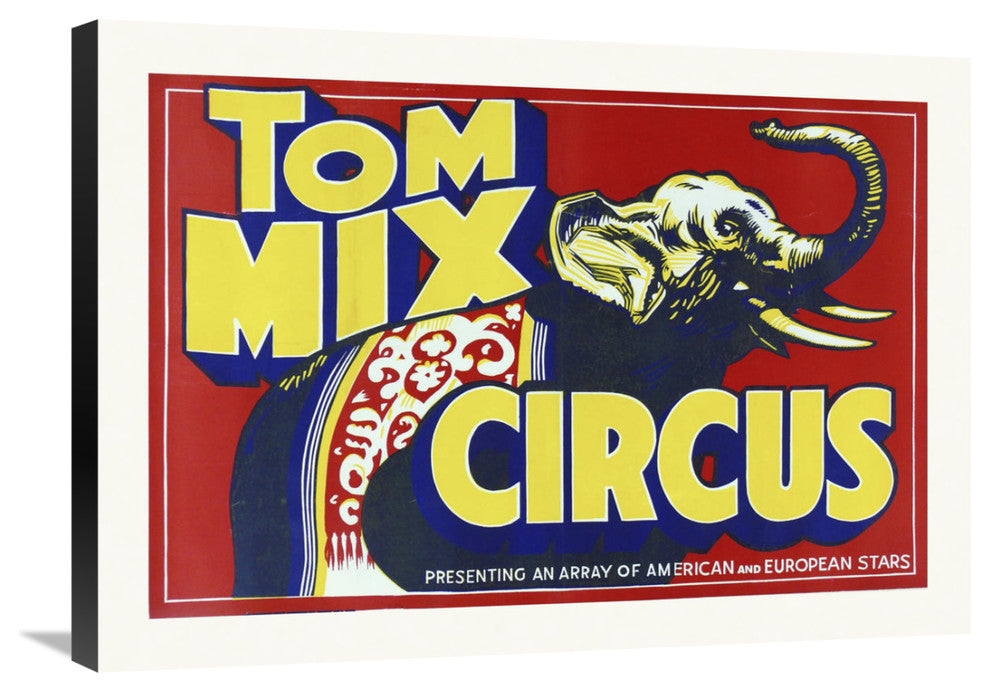 "Tom Mix Circus" Stretched Canvas Giclee by Hollywood Photo Archive, 30x22"