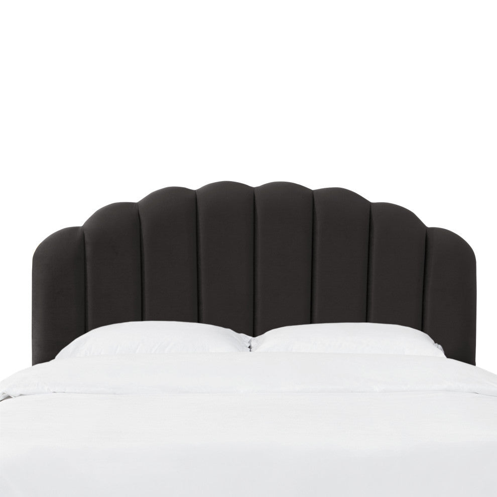 Queen Headboard, Velvet Black