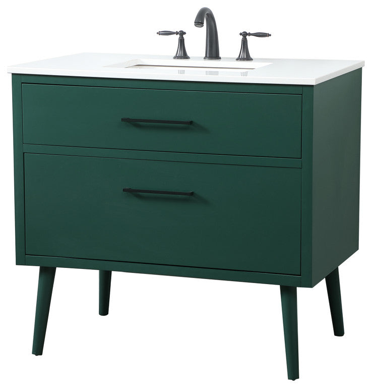 Home Living 36" Bathroom Vanity, Green