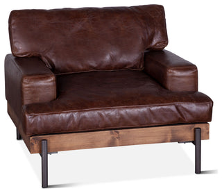 Chiavari Leather Arm Chair, Geisha Brown