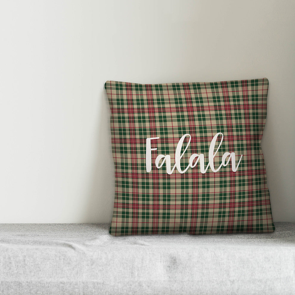 Falala, Tartan Plaid 18x18 Throw Pillow