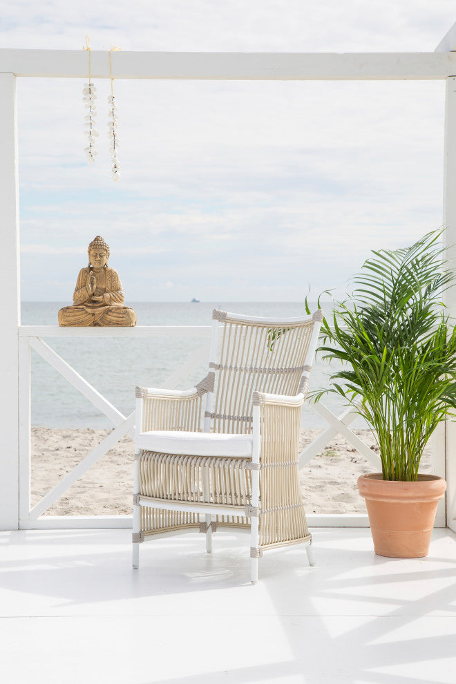 Davinci Exterior Chair, Tempotest White Canvas Cushion