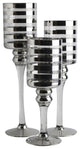 Striking Holloway Striped Pedestal Candle Holders, S/3