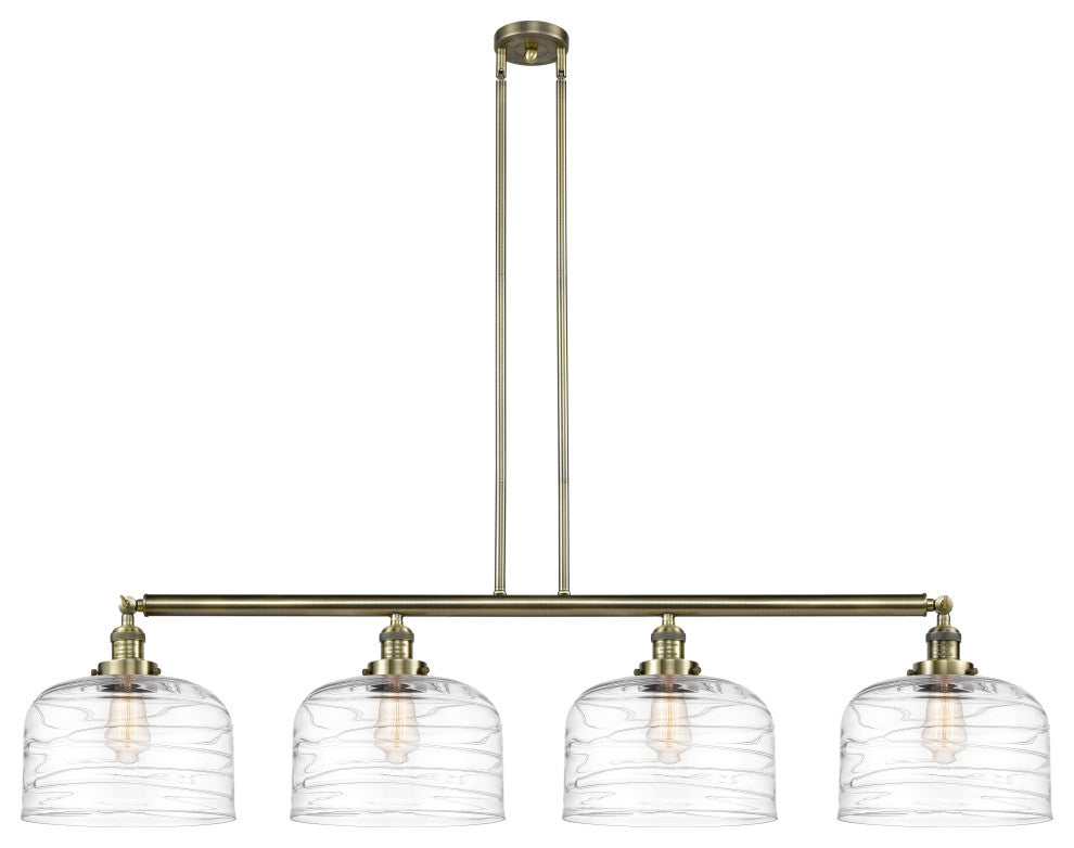 INNOVATIONS 214-AB-G713-L 4-Light Island Light Antique Brass