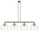 INNOVATIONS 214-AB-G713-L 4-Light Island Light Antique Brass