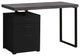 24" Black Rectangular Computer Desk With Three Drawers