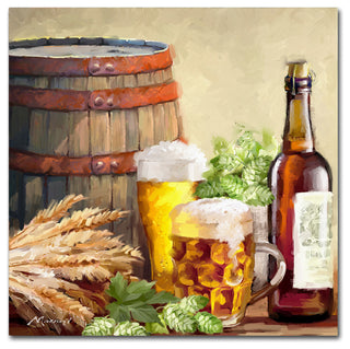The Macneil Studio 'Beer and Hops' Canvas Art, 24"x24"