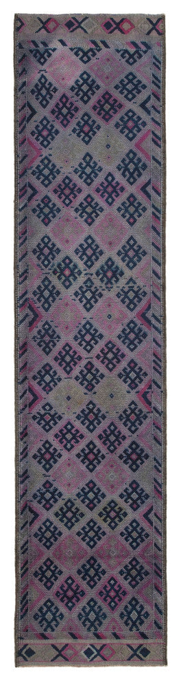 Rug N Carpet - Handmade Turkish 3' 1" x 13' 4" Unique Runner Rug