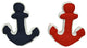 Red and Blue Anchor Shaped Decorative Throw Pillow Set