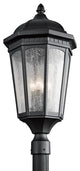 Kichler Courtyard Three Light Outdoor Post Mount 9533BKT