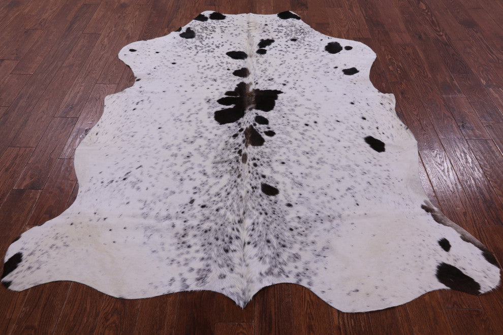 7' 0" X 6' 6" Organic Natural Hair-On Cowhide Area Rug C1455