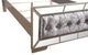 Galera Tufted and Mirrored Bed, Gray, King