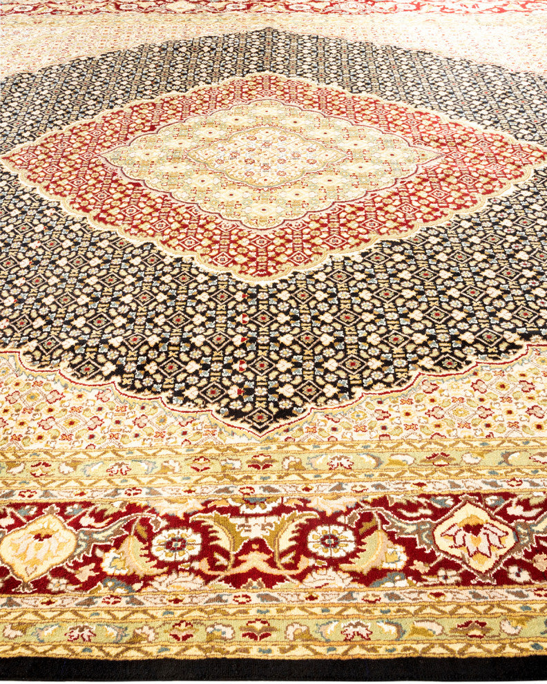 Mogul, One-of-a-Kind Hand-Knotted Area Rug Black, 8' 10" x 11' 10"