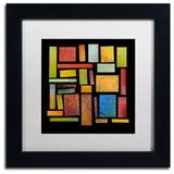 'Building Blocks Three' Matted Framed Canvas Art by Michelle Calkins
