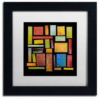 'Building Blocks Three' Matted Framed Canvas Art by Michelle Calkins