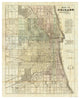 "Map of Chicago, 1857" Digital Paper Print by Rufus Blanchard, 34"x42"