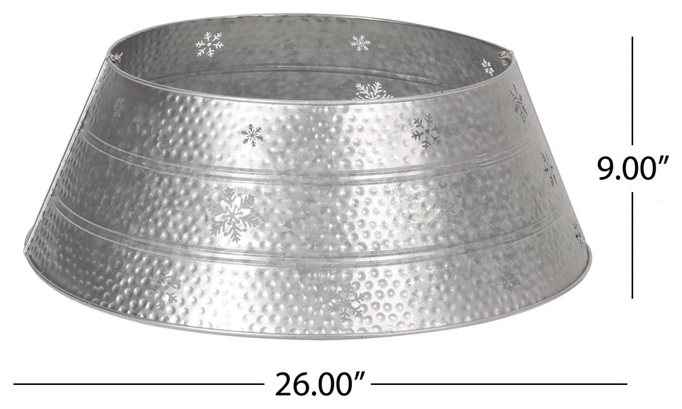 Clough Metal Christmas Tree Collar, Silver