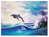 Geno Peoples 'Dolphins' Canvas Art, 19x14