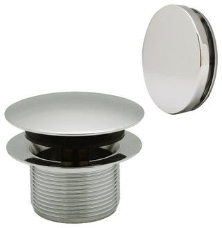 Wing Nut Large Kitchen Strainer With InSinkErator Disposal Flange & Stopper, Polished Nickel