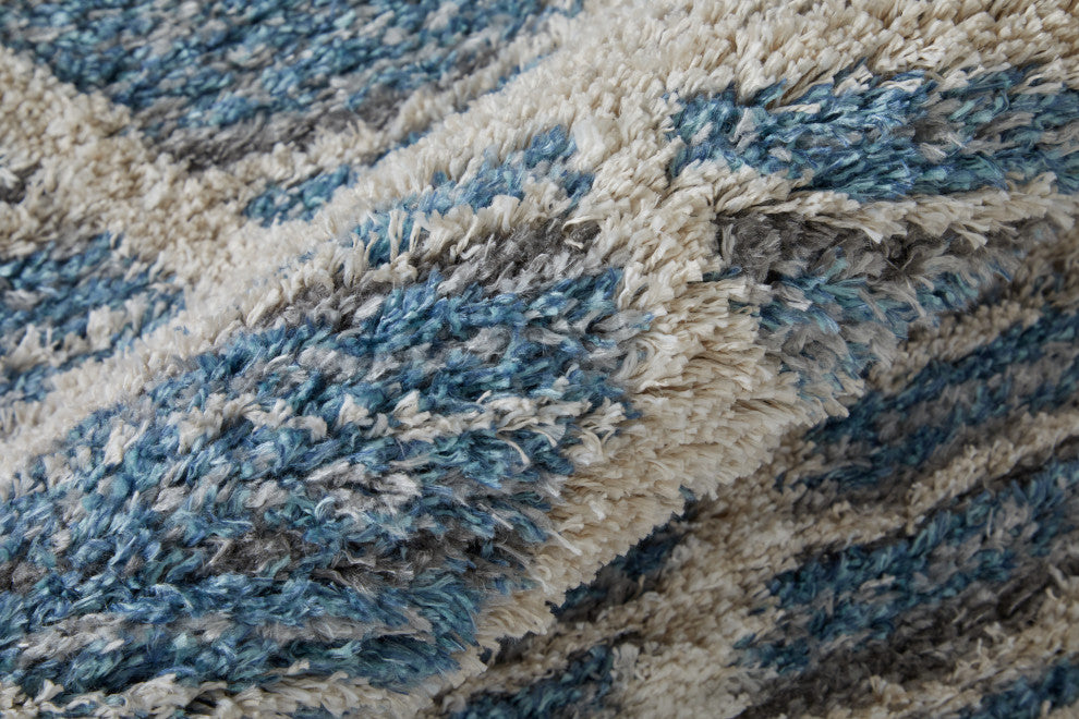 Weave & Wander Caide Contemporary Rug, Blue, 5'x8'