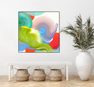 "Vav 05" Framed Canvas by Giant Art 30"x30"
