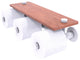 Prestige Skyline 3-Roll Toilet Paper Holder with Wood Shelf, Matte White