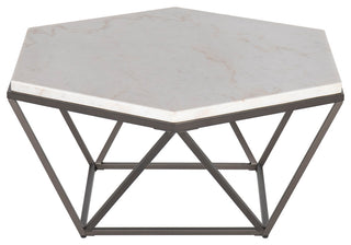 Corvus White Marble Top Cocktail Table