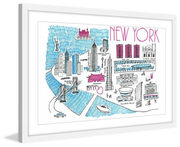 "Chic New York" Framed Painting Print, 24"x16"