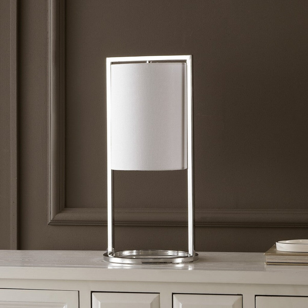 Safavieh Tamiko 17.75" Table Lamp, Chrome