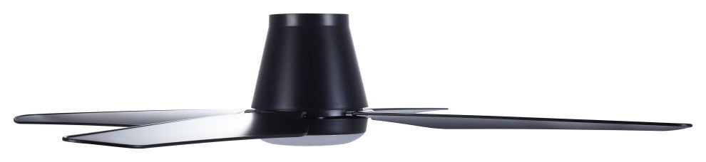 Lucci Air Aria Hugger 52" CTC Light With Remote Ceiling Fan, Black