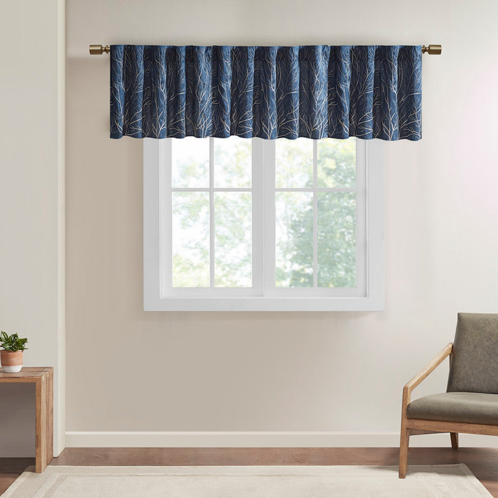 Madison Park Andora Embroidered Faux Silk Window Panel