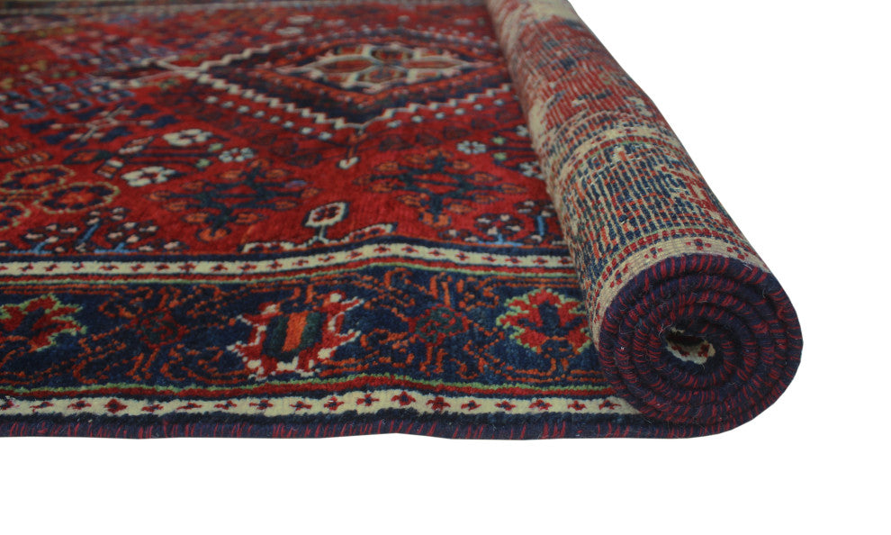 Fine Vintage Distressed Ariannie Red Rug
