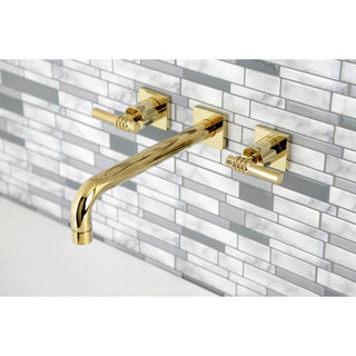 KS6022ML Wall Mount Tub Faucet, Polished Brass