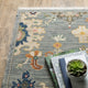 Leoness Floral Fun Indoor Area Rug, Grey, 9'10" x 12'10"
