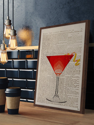 "Watermelon Martini" Framed Painting Print, 24"x36"