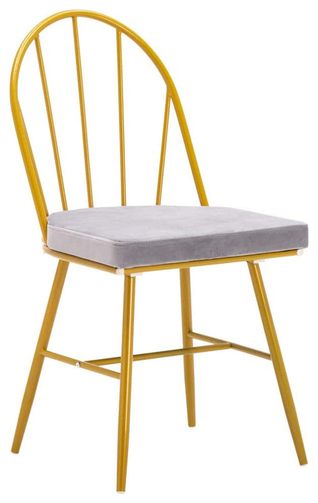 Dining Chair Set of 4 Modern Metal Armless