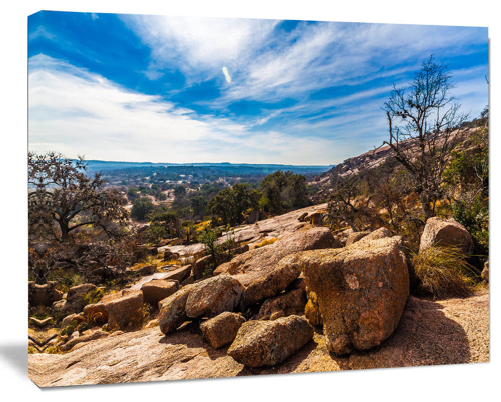 Boulders of Legendary Enchanted Rock, Landscape Canvas Art Print, 40"x30"