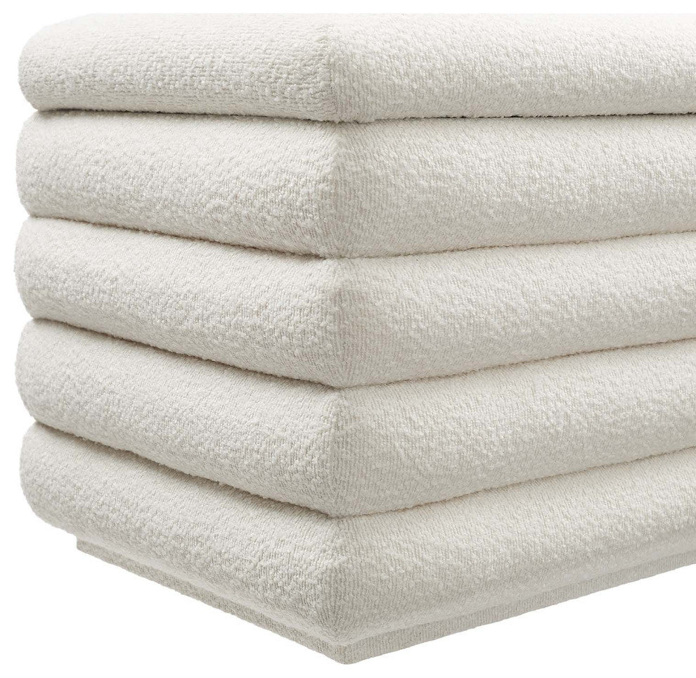 Mezzo Boucle Upholstered Storage Bench, Cloud