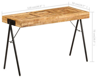 vidaXL Writing Table Computer Desk Study Table for Home Office Solid Mango Wood