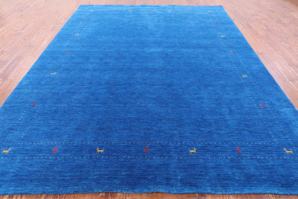 8' 0" X 10' 0" Handmade Persian Gabbeh Wool Rug Q7016