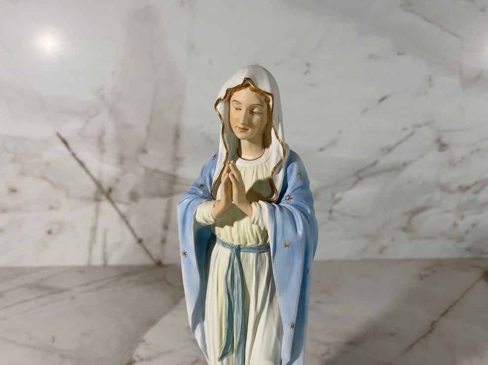 Blessed Virgin Mary In Blue Statue- 11.75 Inch