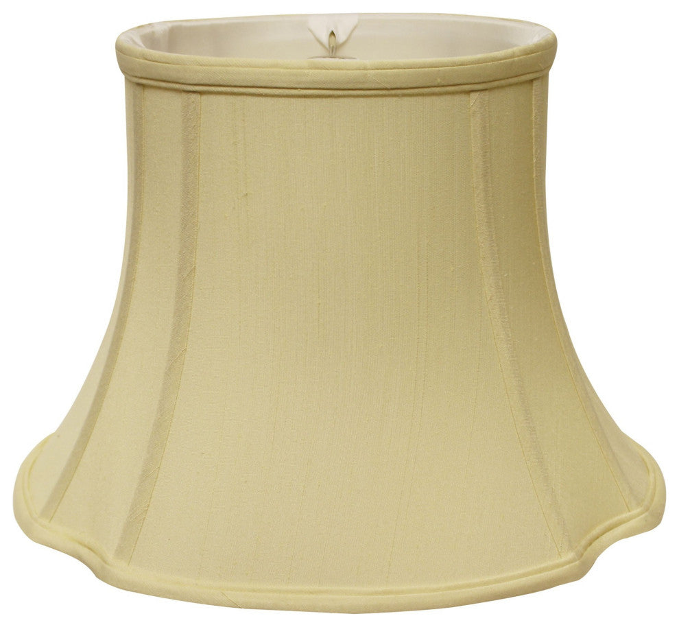 17" Antique White Reversed Oval Monay Shantung Lampshade