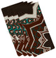 Rising Star, Print Napkin, Set of 4, Brown