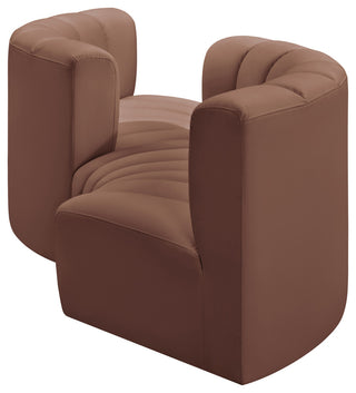 Arc Vegan Leather Upholstered 4-Pc. Facing Modular Sectional, Cognac