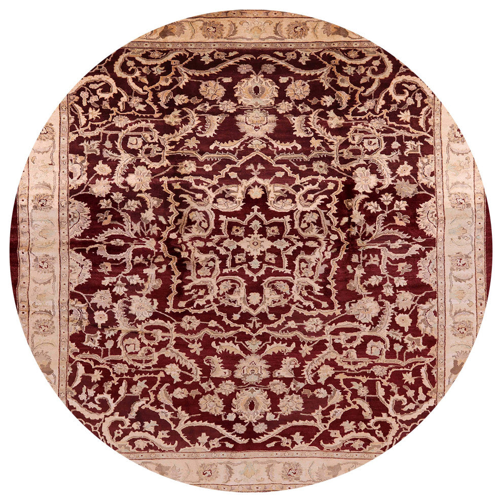 Ahgly Company Indoor Round Mid-Century Modern Area Rugs, 5' Round