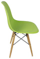 Set of 2, DSW Lime Green Mid Century Modern Dining Shell Chair, Wood Eiffel Legs
