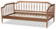 Jennine Mid-Century Twin Size Daybed, Walnut Brown