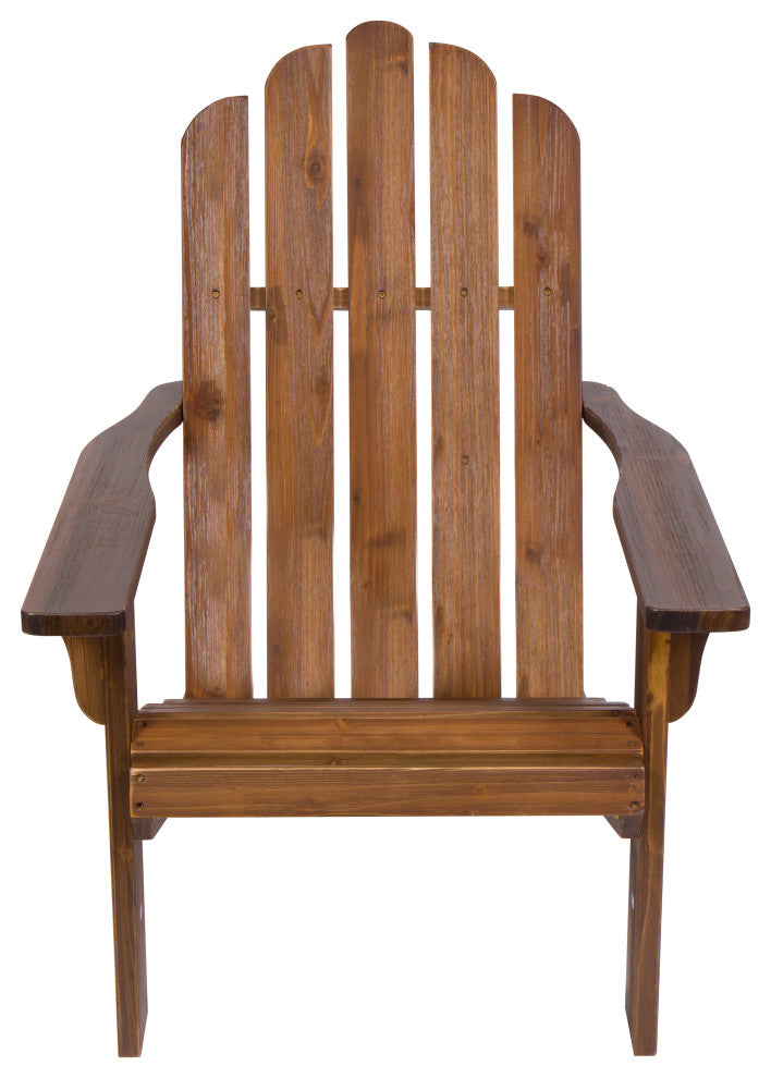 Shine Company Marina II Adirondack Chair With Hydro-Tex Finish, Oak