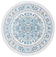 Safavieh Indoor-Outdoor Cabana Collection, CBN680 Rug, Navy/Grey, 6'7" Round