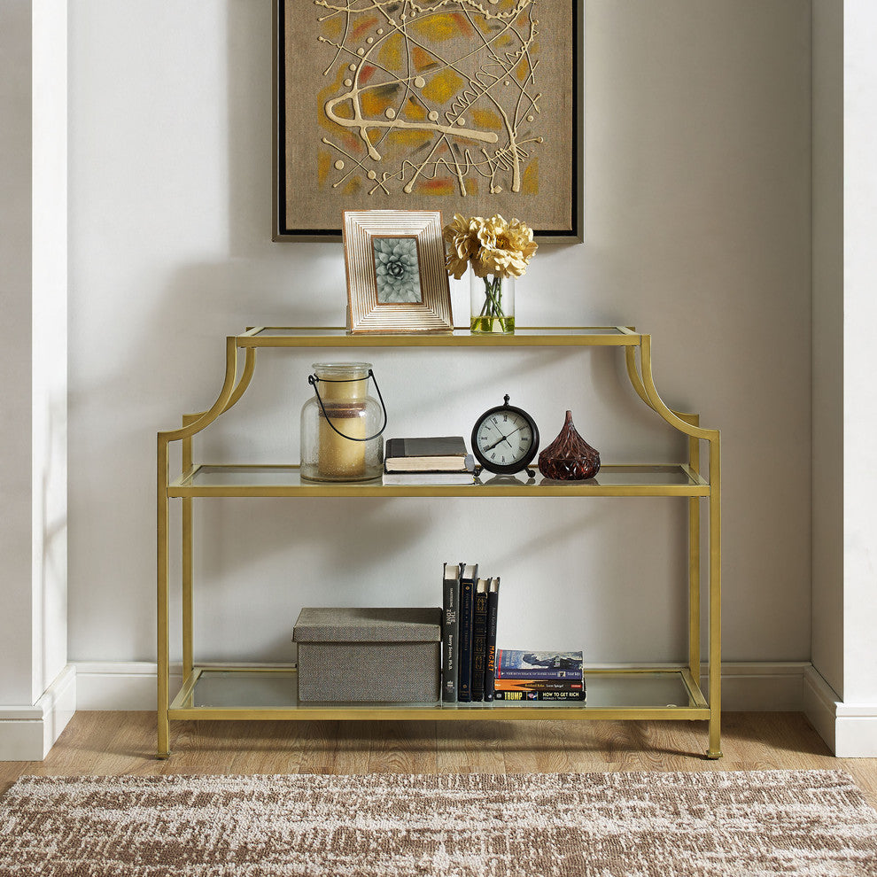 Aimee Glass Console Table